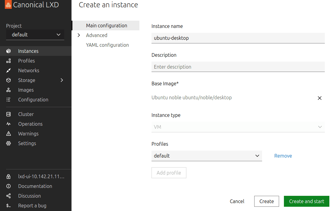 Create an Ubuntu 24.04 LTS desktop VM