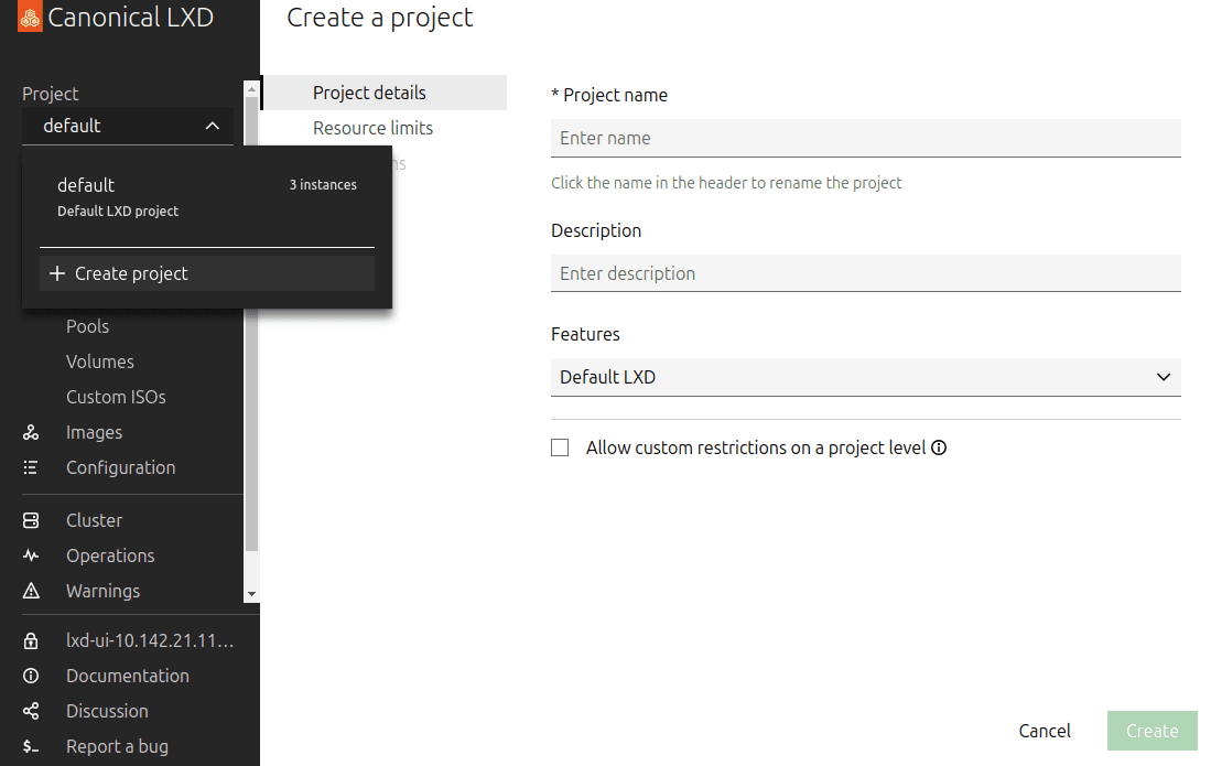 Create a project